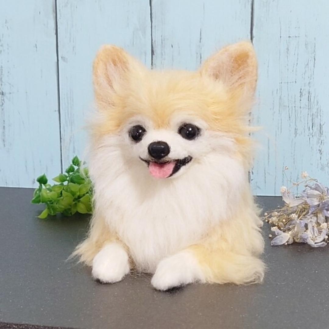 羊毛フェルト犬　チワワ ハンドメイドのぬいぐるみ/人形(ぬいぐるみ)の商品写真