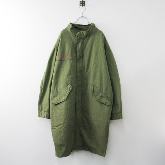 DEUXIEME CLASSE(ドゥーズィエムクラス)の美品 定価8.5万 2022SS Deuxieme Classe ドゥーズィエムクラス military coat ミリタリーコート /グリーン-.【2400013368308】 レディースのジャケット/アウター(ミリタリージャケット)の商品写真