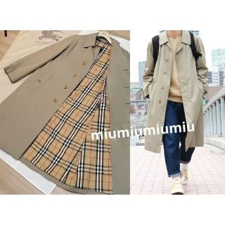 本物上質美品○ メンズロング丈トレンチコート ヴィンテージバーバリー-