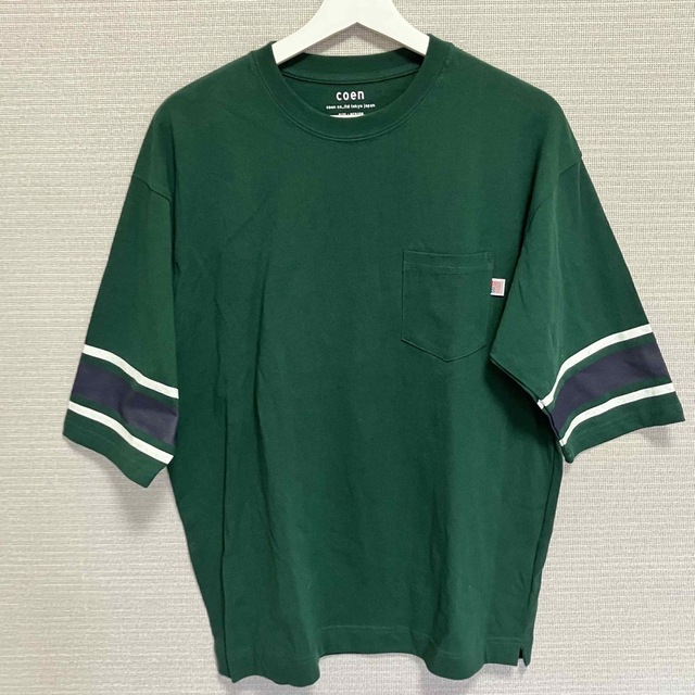 coen(コーエン)の美品 coen コーエン オーバーサイズT グリーン M メンズのトップス(Tシャツ/カットソー(半袖/袖なし))の商品写真