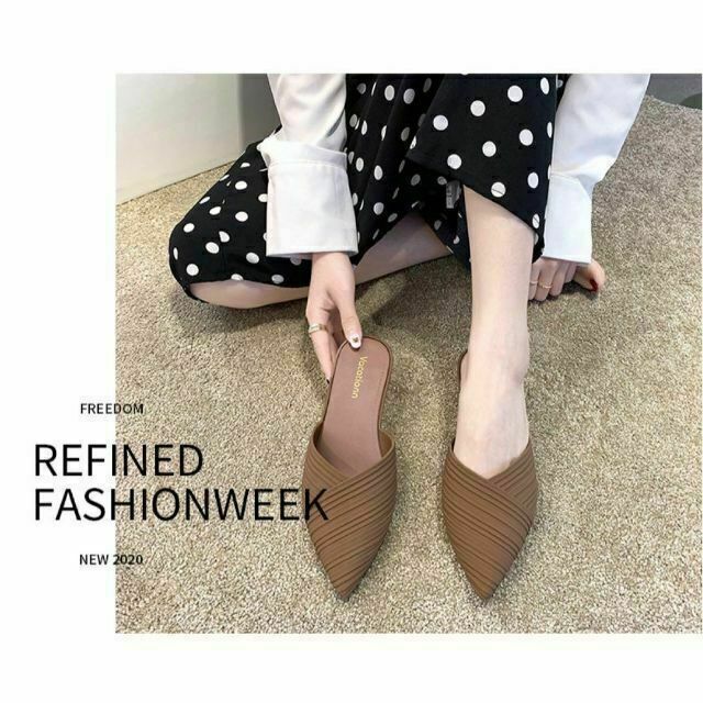 セットアップ ⭐️ベージュ⭐️ 23.5cmミュール パンプス ローヒール