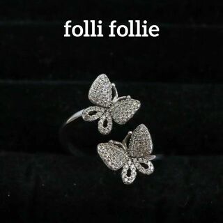 フォリフォリ(Folli Follie)の【匿名配送】 フォリフォリ リング 指輪 SV925 3.8g 15号 蝶(リング(指輪))