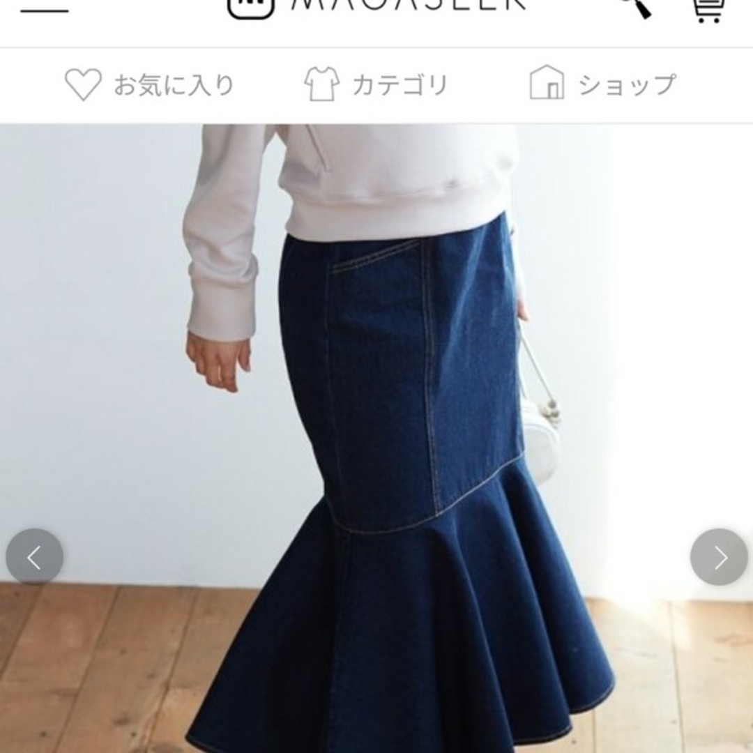 PROPORTION BODY DRESSING(プロポーションボディドレッシング)のデニムマーメイドスカート レディースのスカート(ロングスカート)の商品写真