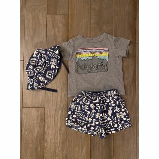 パタゴニア(patagonia)のパタゴニア　３点　Tシャツ　ショートパンツ　帽子　2T(Tシャツ/カットソー)