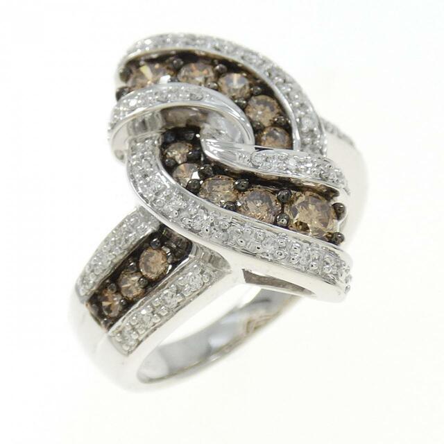 K18 WG. Diamond  ring 1.00 ct