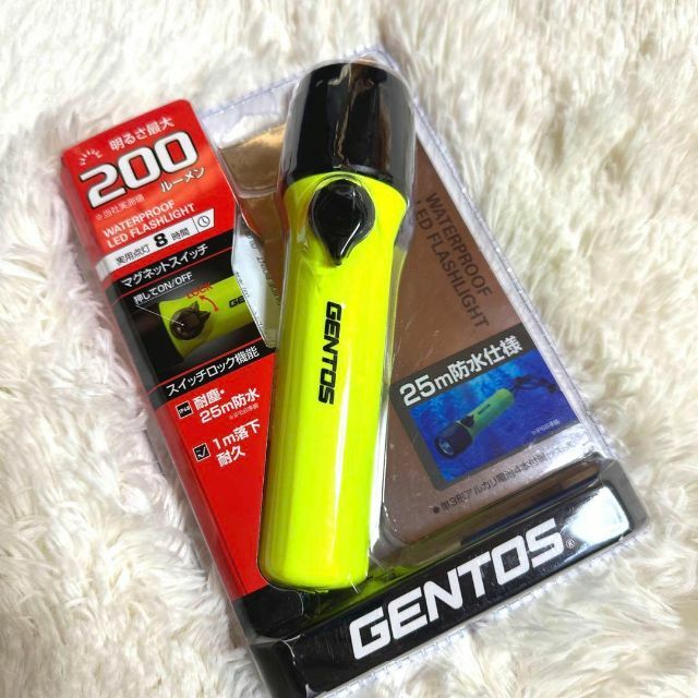 GENTOS(ジェントス)の【新品未開封】GENTOS ジェントス ダイビングライト SR-220DT　防水 インテリア/住まい/日用品のライト/照明/LED(その他)の商品写真