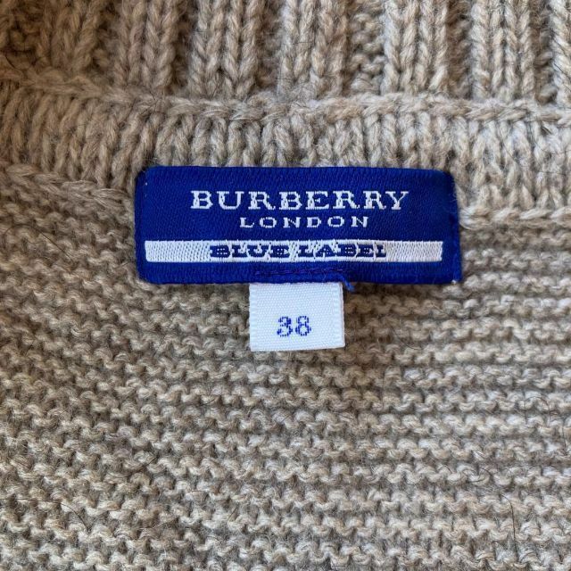 BURBERRY(バーバリー)のバーバリー ブルーレーベル ケーブル編みニット ベージュ ポンチョ 春 秋 冬 レディースのトップス(ニット/セーター)の商品写真