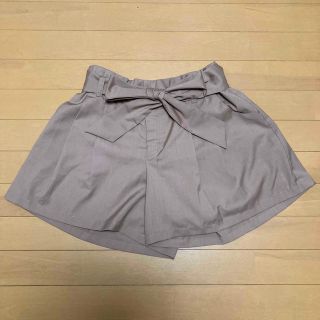 キュロットパンツ　キャメル　ベルト付き(キュロット)