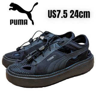 プーマ(PUMA)のPUMA プーマ 厚底 サンダル 24cm ブラック スポーツサンダル(サンダル)