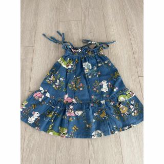 半額SALE♡ 【新品】あちゃちゅむ←→ムチャチャ 猫柄フリルブラウス グリーン16800円寸法