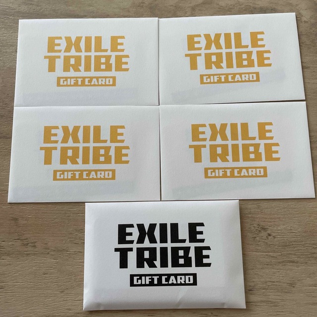 EXILE TRIBE(エグザイル トライブ)のEXILE TRIBE ギフトカード　5万円分 チケットの優待券/割引券(ショッピング)の商品写真