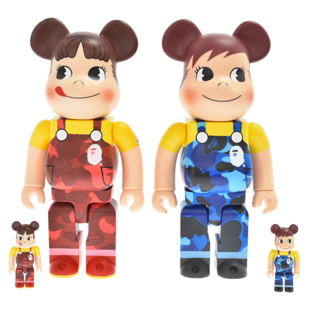 その他MEDICOM TOY メディコムトイ BE＠RBRICK×A BATHING APE ペコちゃん&ポコちゃん ベアブリック アベイシングエイプ 100%&400% 人形 フィギュア