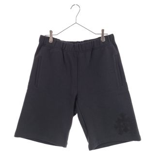 CHROME HEARTS クロムハーツ Y NOT SWEAT PANTS クロスパッチスウェットハーフパンツ グレー