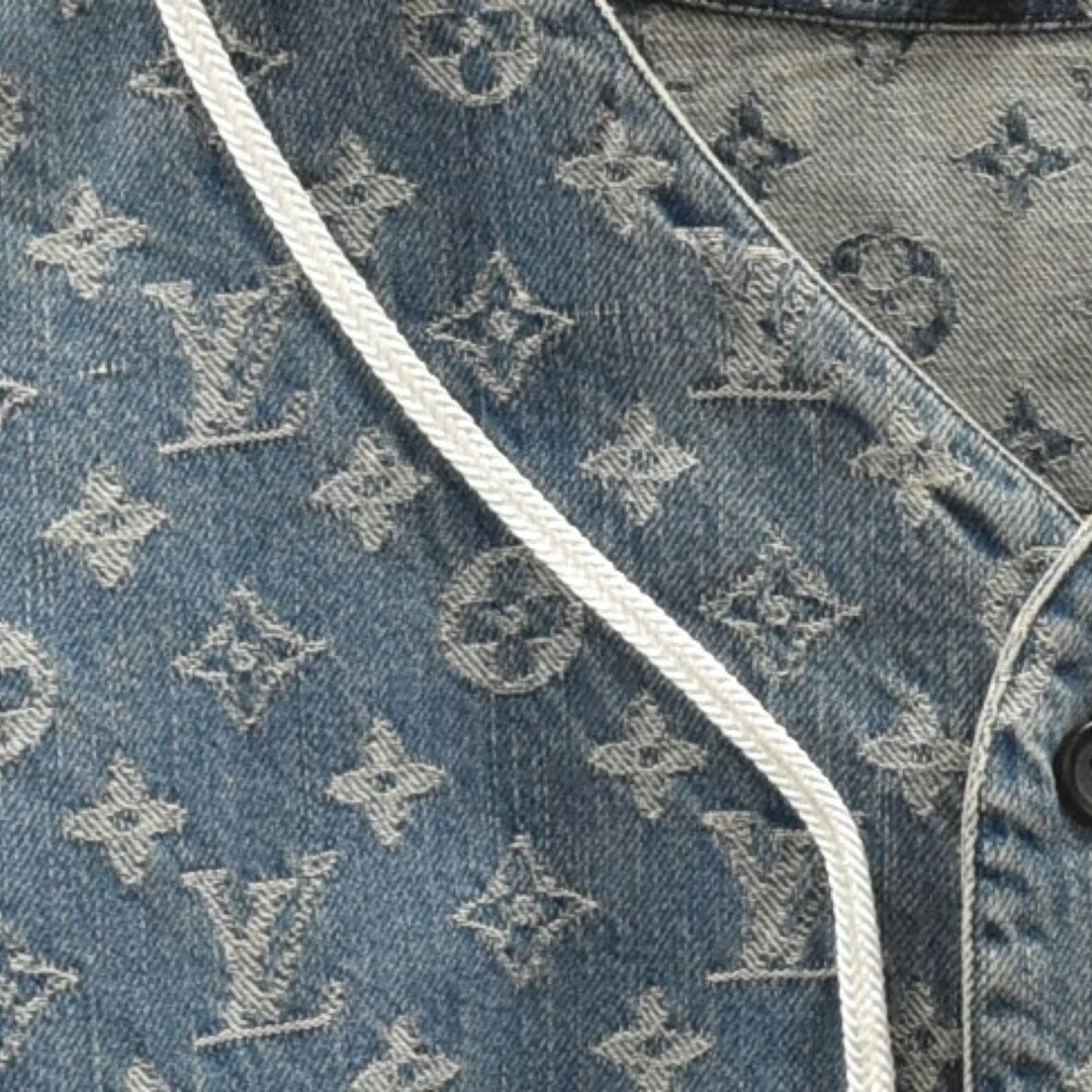 Louis Vuitton Jacquard Denim Baseball Jersey Blue, RvceShops Revival