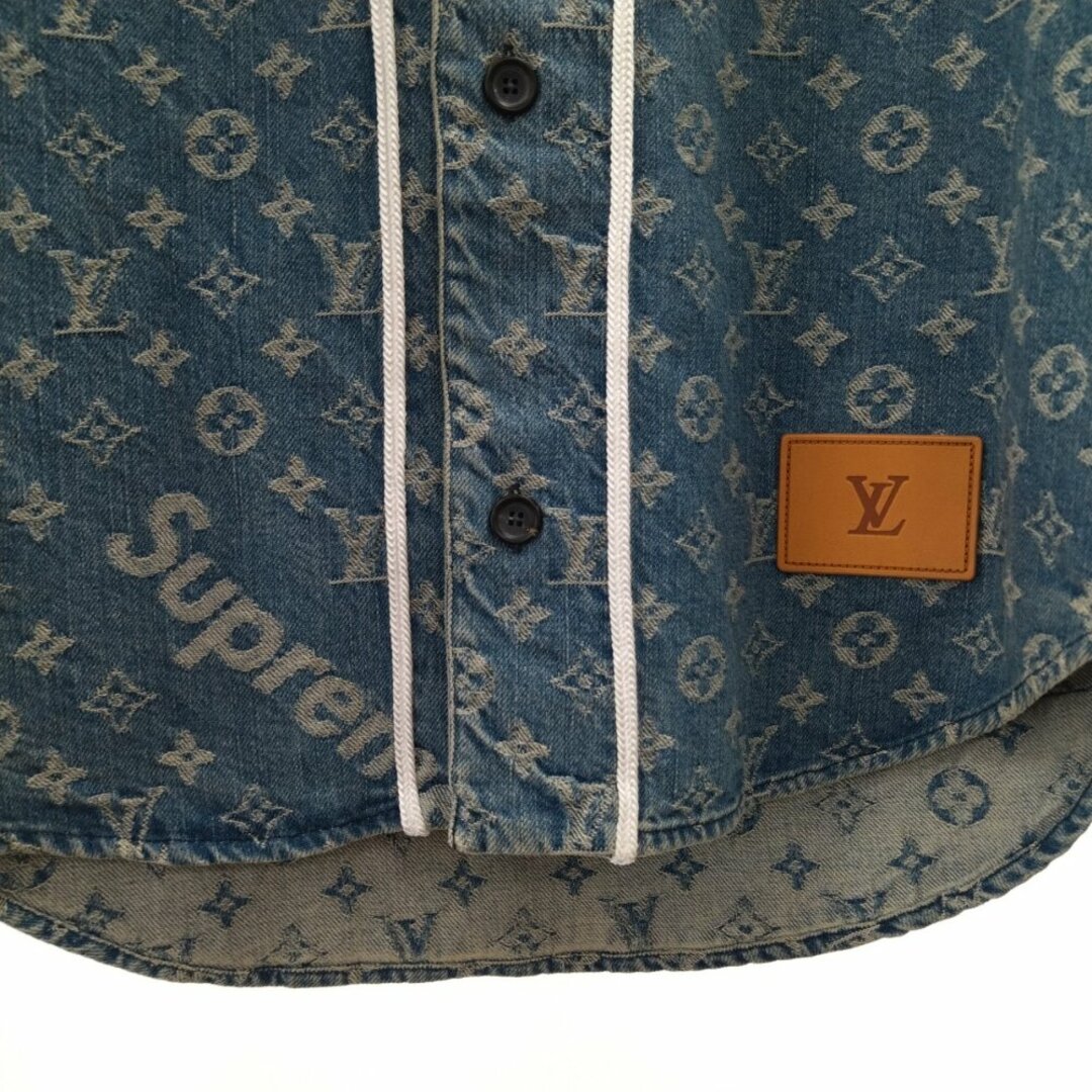 Louis Vuitton Supreme Blue Monogram Baseball Jersey