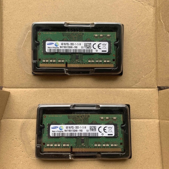 SAMSUNG(サムスン)のPC3L-12800 4GB 2枚（8GB） スマホ/家電/カメラのPC/タブレット(PC周辺機器)の商品写真