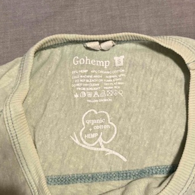GO HEMP GOHEMP ゴーヘンプ｜FOOTBALL TEE (ペールグリーン)の通販 by きなこおはぎうまのすけ｜ゴーヘンプならラクマ