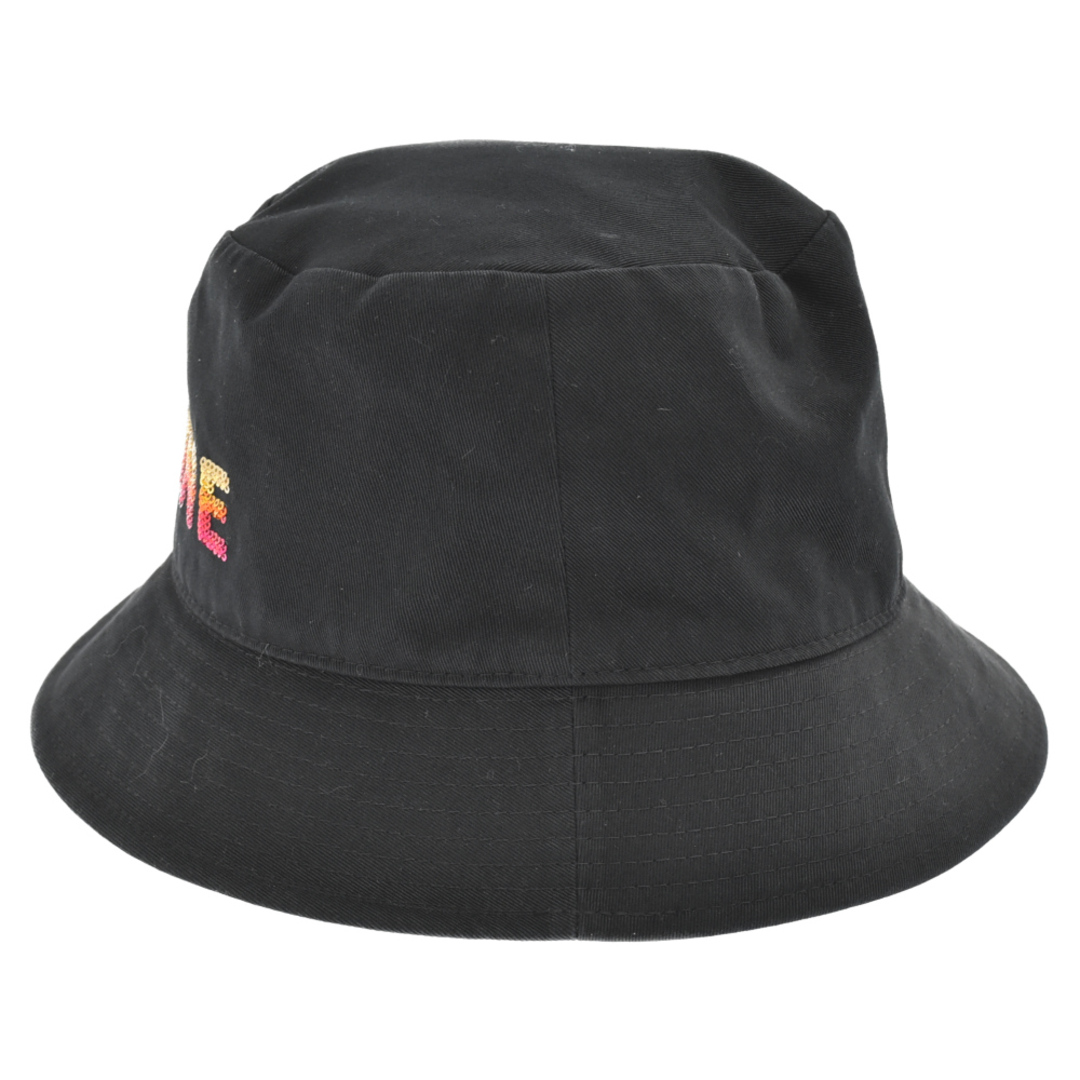 CELINE セリーヌ 22AW Embroidered Bucket Hat Cotton Gabardine エンブロイダリー グラデーション  スパンコール ロゴバケットハット 帽子 ブラック 2AUO1968P