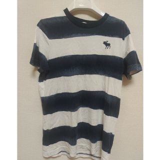 アバクロンビーアンドフィッチ(Abercrombie&Fitch)のAbercrombie&Fitch　アバクロ　Tシャツ　白紺 メンズM(Tシャツ/カットソー(半袖/袖なし))