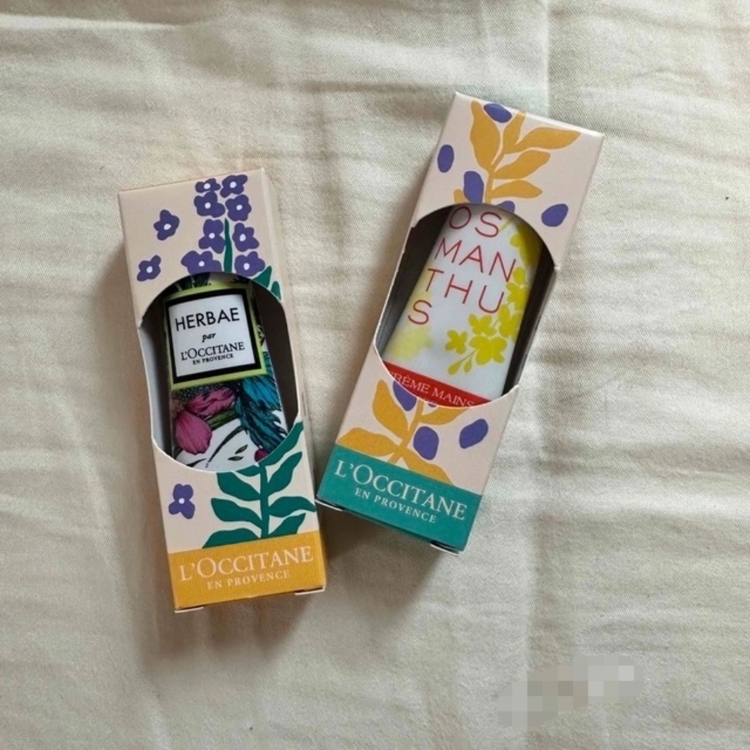 L'OCCITANE(ロクシタン)のロクシタン　ハンドクリーム　10ml　Hotmanタオル　セット コスメ/美容のボディケア(ハンドクリーム)の商品写真