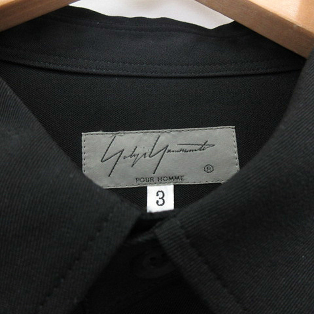 YOHJI YAMAMOTO POUR HOMME ボックスシャツ 黒 3