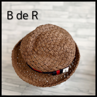 ビーデアール(B de R)の【BdeR】麦わら帽子　子供用　５０ｃｍ(帽子)
