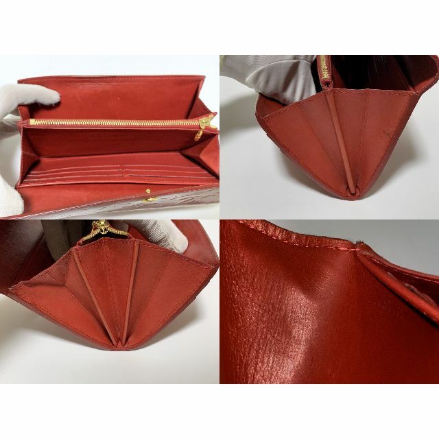 LOUIS VUITTON ルイヴィトン ヴェルニ 二つ折り 財布 赤 K3 - 財布