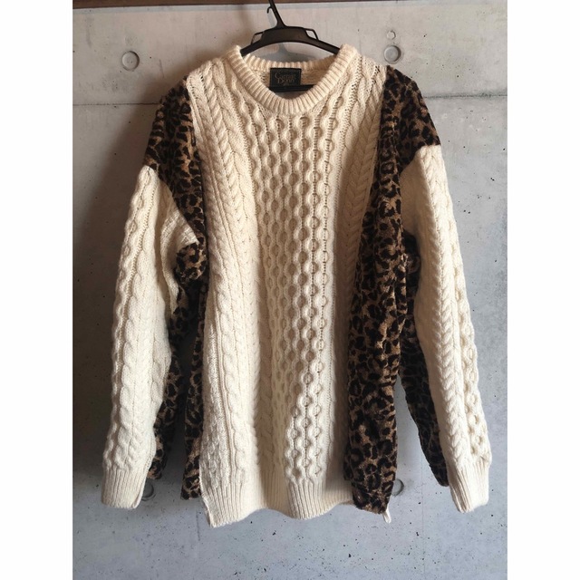 CHANGES チェンジーズ KNIT リメイク　ニット　レオパードトップス