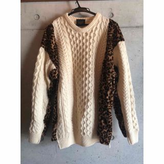 CHANGES チェンジーズ KNIT リメイク　ニット　レオパード