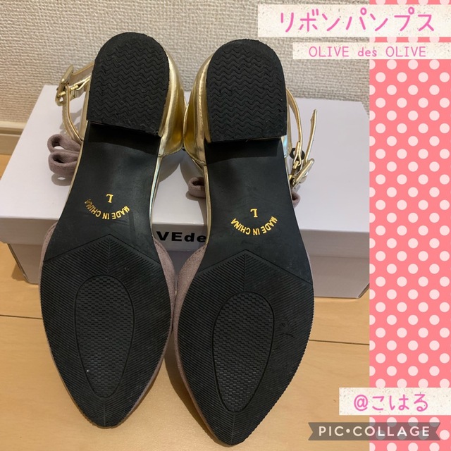 OLIVEdesOLIVE(オリーブデオリーブ)のOLIVE desOLIVE🎀ベロアリボンパンプス レディースの靴/シューズ(ハイヒール/パンプス)の商品写真