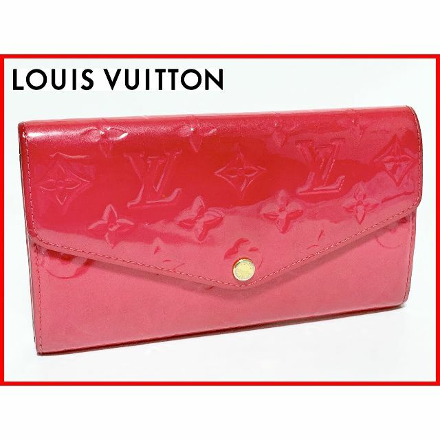 LOUIS VUITTON ルイヴィトン ヴェルニ 二つ折り 財布 ピンク K2