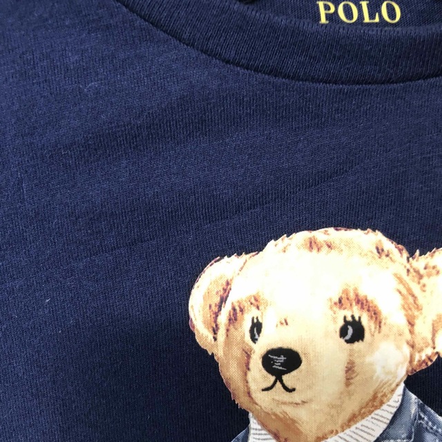 POLO RALPH LAUREN(ポロラルフローレン)の訳あり◆ラルフローレンガールズ半袖Tワンピース ネイビー 5/115 キッズ/ベビー/マタニティのキッズ服女の子用(90cm~)(ワンピース)の商品写真