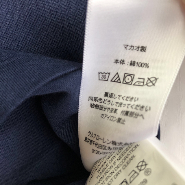 POLO RALPH LAUREN(ポロラルフローレン)の訳あり◆ラルフローレンガールズ半袖Tワンピース ネイビー 5/115 キッズ/ベビー/マタニティのキッズ服女の子用(90cm~)(ワンピース)の商品写真