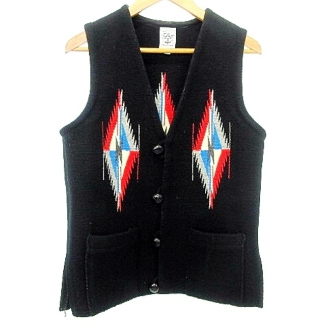 オルテガ チマヨベスト POINTED FRONT VEST 36 黒 メンズ