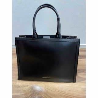 チャールズアンドキース(Charles and Keith)のラージダブルハンドル トートバッグ　ブラック(トートバッグ)