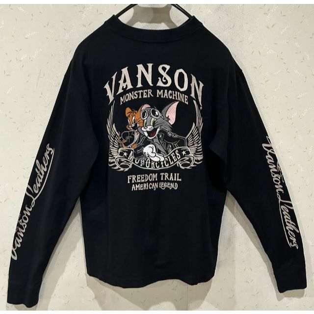 VANSON - ＊VANSON×トムとジェリー 刺繍 長袖 Tシャツ カットソー