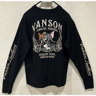 バンソン(VANSON)の＊VANSON×トムとジェリー 刺繍 長袖 Tシャツ カットソー トップス M(Tシャツ/カットソー(七分/長袖))