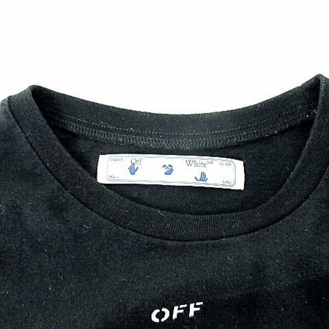 オフホワイト OFF WHITE Tシャツ 長袖 クロスアロー L 黒 - Tシャツ