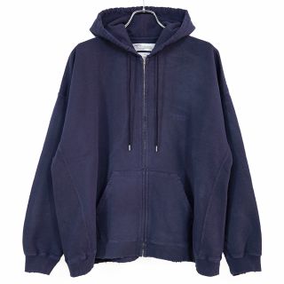 Dairiku ダイリク パーカー フルジップ ダメージ パープル-