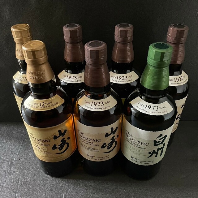 山崎12年、山崎ノンビンテージ、白州ノンビンテージ食品/飲料/酒