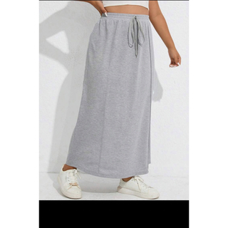 SHEINのスェット生地ロングスカート新品未使用大きいサイズ(ロングスカート)