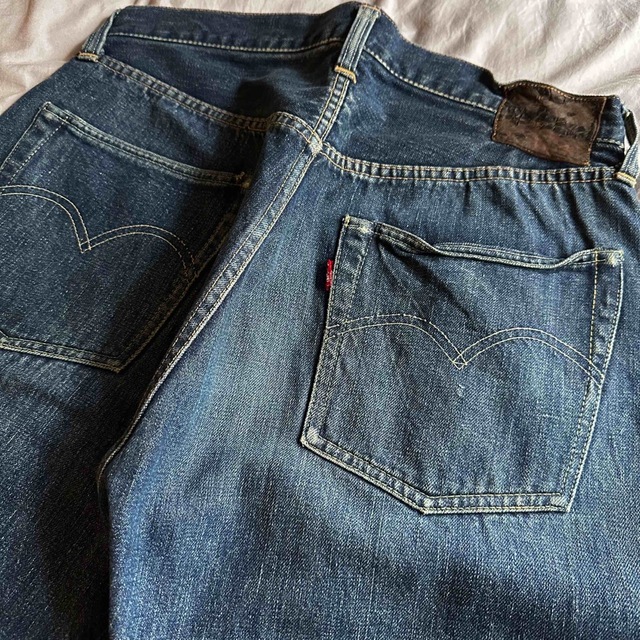 50s Levi's 501xx 革パッチ 濃紺 47モデル 大戦 ビンテージ 3