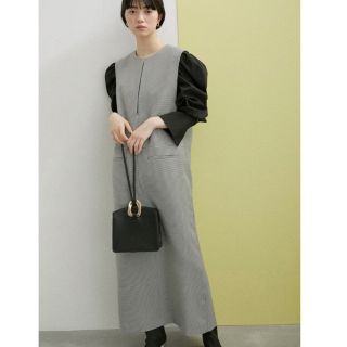 アダムエロぺファム(ADAM ET ROPE' FEMME)の【美品】2WAYキーネックジャンパースカート(ロングワンピース/マキシワンピース)