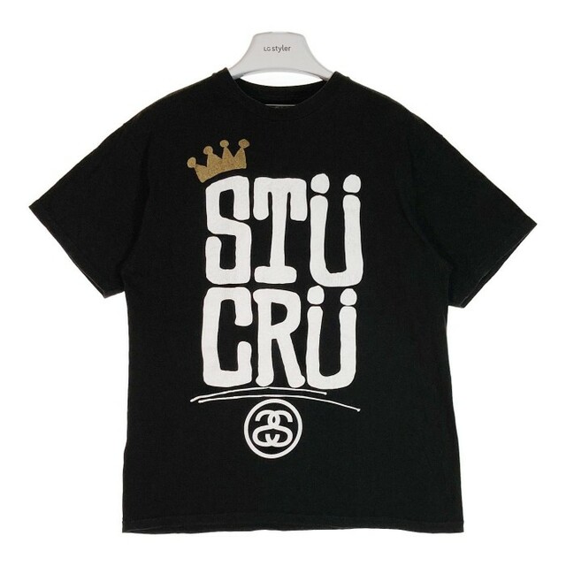 STUSSY - ☆ステューシー メキシコ製 プリントTシャツ ブラック sizeM 