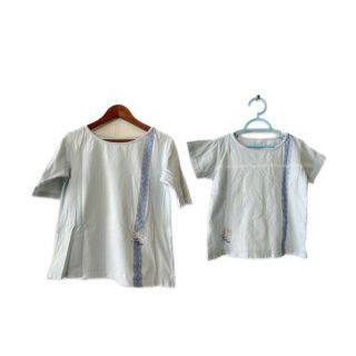 フェリシモ(FELISSIMO)のフェリシモ　半袖Tシャツ　2枚セット　親子　お揃い　120　M(Tシャツ(半袖/袖なし))