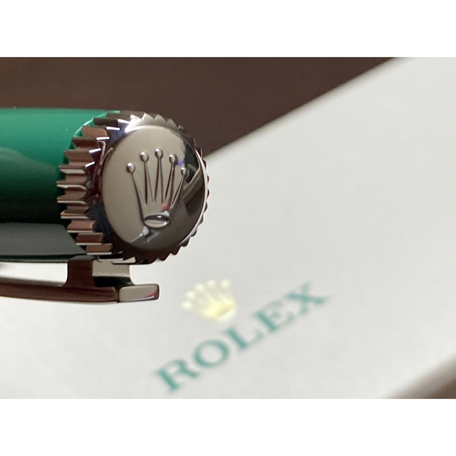 ロレックス ROLEX 王冠マーク 4320088 ノベルティ 非売品 ボールペン プラスチック グリーン 未使用