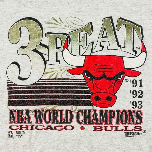 90s Chicago Bulls シカゴブルズ 3ピート Tシャツ 古着NBA - 通販