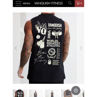 ヴァンキッシュ(VANQUISH)のVANQUISH BLACK SLEEVELESS T SHIRT Lサイズ(Tシャツ/カットソー(半袖/袖なし))