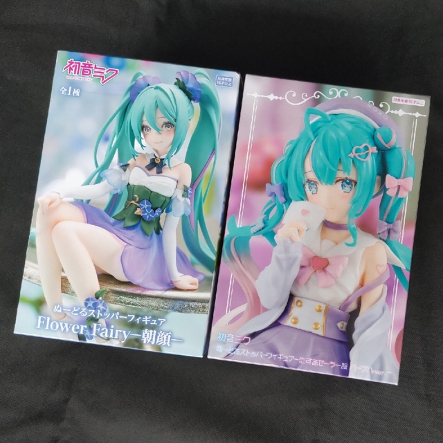 【新品×2個セット】初音ミク 朝顔 & セーラー服 ぬーどるストッパーフィギュア エンタメ/ホビーのフィギュア(アニメ/ゲーム)の商品写真