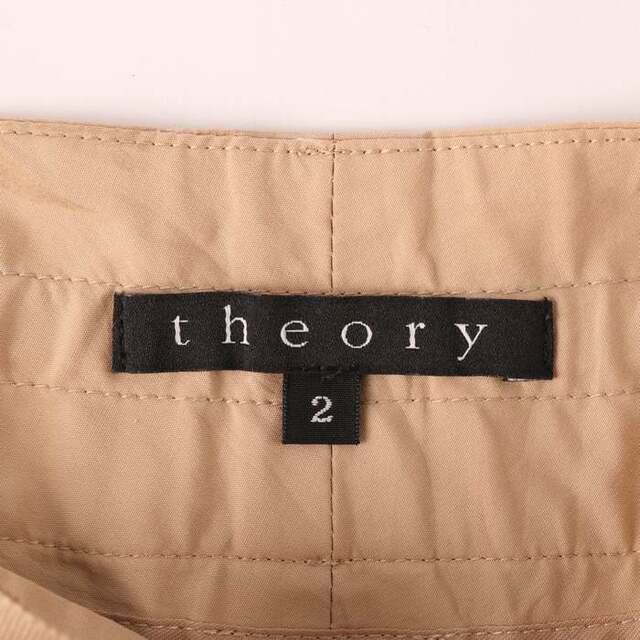 theory(セオリー)のセオリー ワイドパンツ ガウチョ 無地 ロングパンツ ボトムス 日本製 コットン ストレッチ レディース 2サイズ ベージュ theory レディースのパンツ(その他)の商品写真